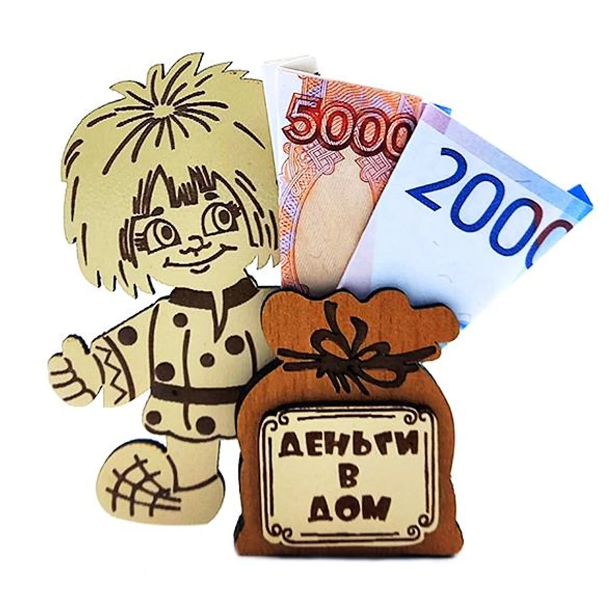 МАГНИТ «КУЗЯ С МЕШКОМ ДЕНЕГ»