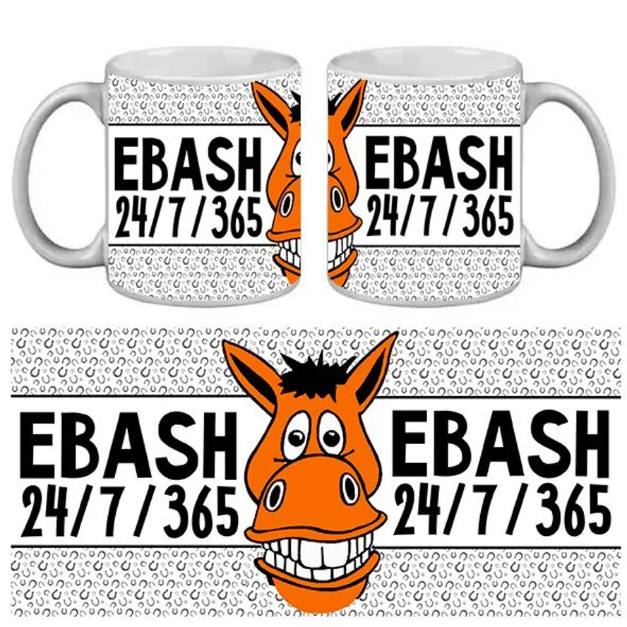 КРУЖКА ПРИКОЛ EBASH 24/7/365